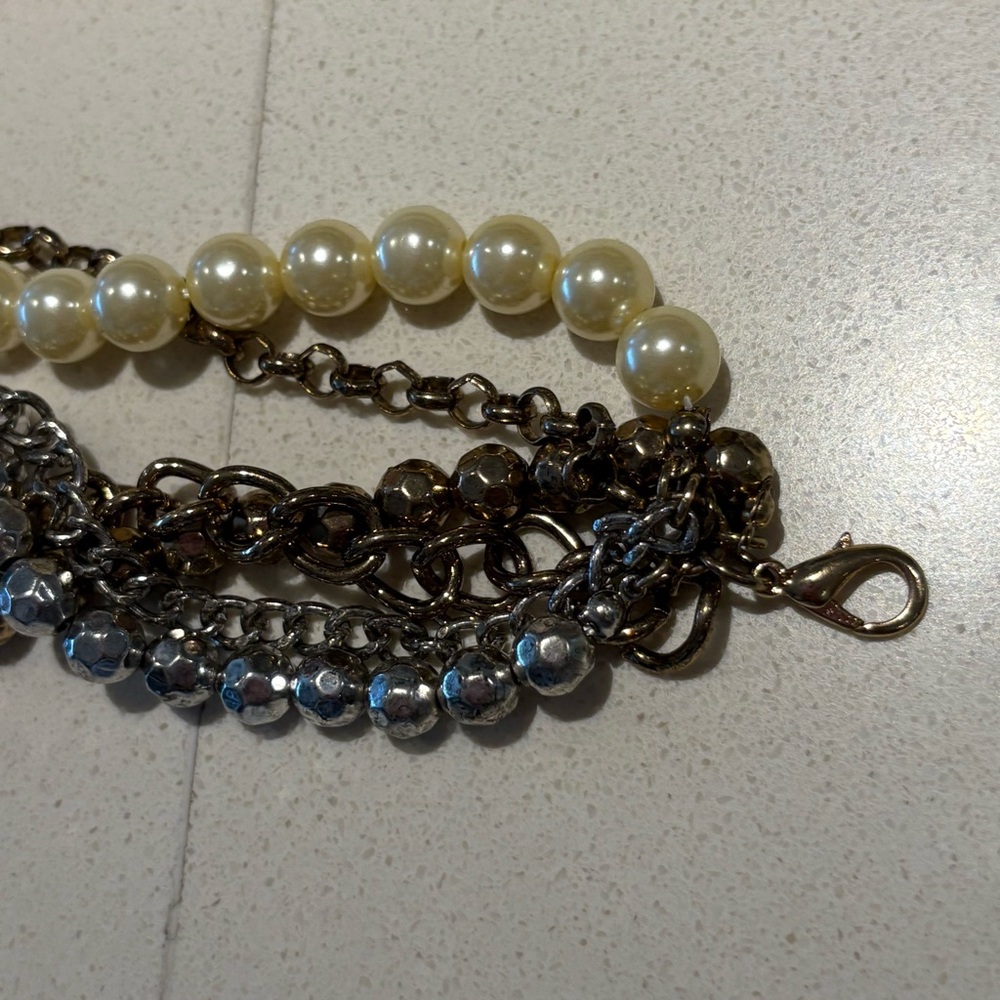 Chunky Multi 6 Strand Chain Bracelet - Picture 7 of 7